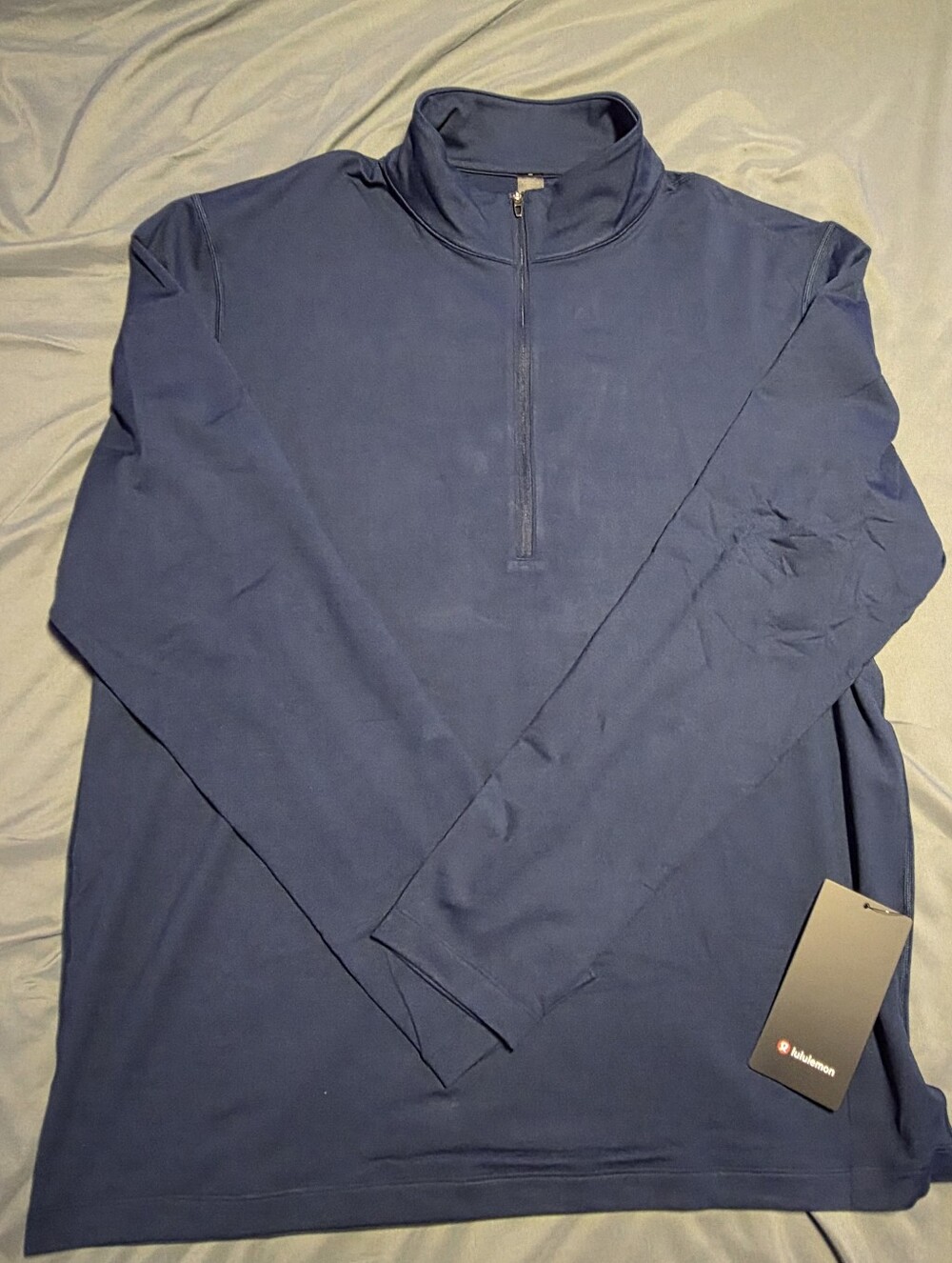 Lululemon Soft Jersey Half Zip Size L/XL Clubhouse Blue New